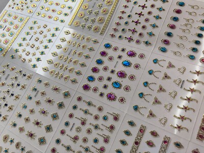 24Sheets Nail Sticker stick on Nail jewels Labret jewelry G