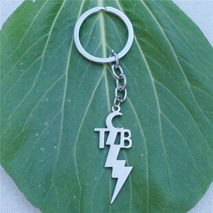 Stainless Steel Pendant Keyrings TCB ELVIS PRESLEY Keychain