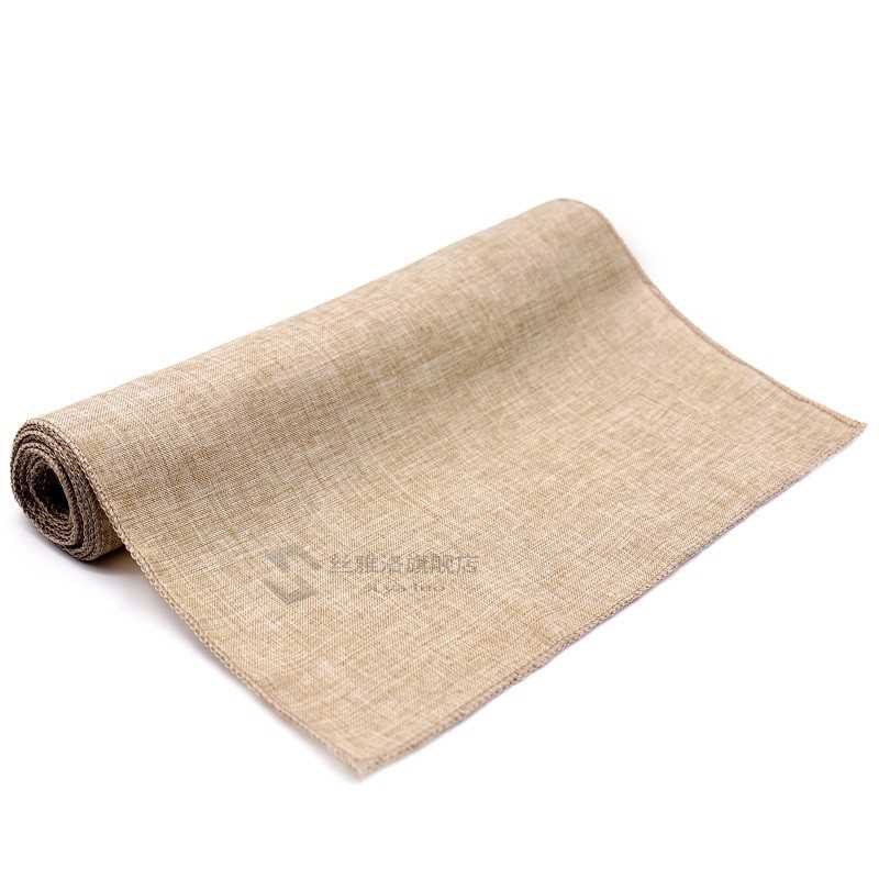 1pcs Rustic Table Runner Natural Imitated Linen Table Cloth-封面