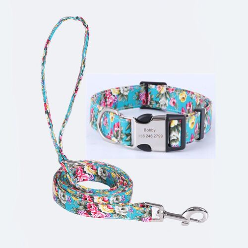2021 Custom Dog Collar Personalized Dog Name ID Tag Matchin