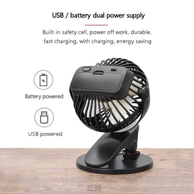New Portable Handheld Small Fan New Clip USB Fan Charging De