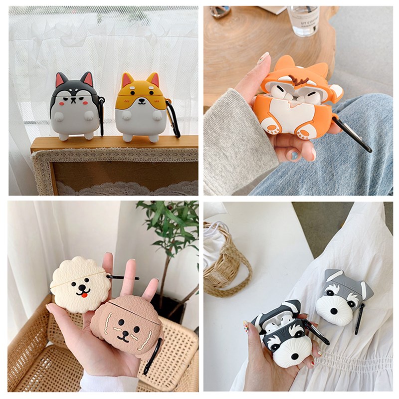 3D Hot Cartoon Shiba Inu Dog Silicone Cover for Airpods Pro