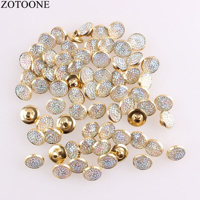 ZOTOONE 50PCS Beautiful Rhinestone Metal Button for Coat Scr