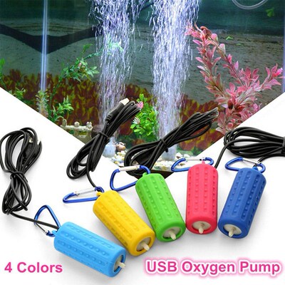 Portable Mini USB Aquarium Fish Tank Oxygen Air Pump Mute En