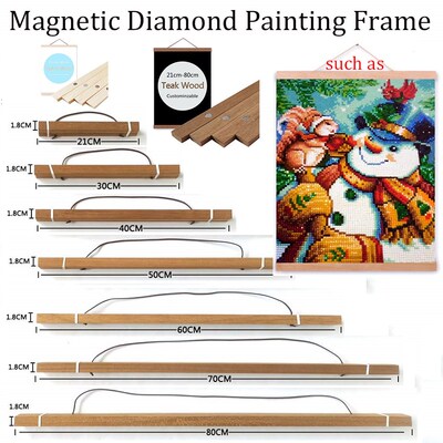diamond Painting Frame Magnetic Wood Hanger Wood  Frame dia