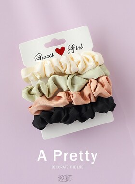 French large intestine ring, satin hair ring, Korean net, re