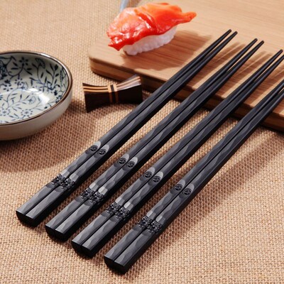 1Pair chopsticks Alloy Non-Slip Sushi Food sticks Chop Stick