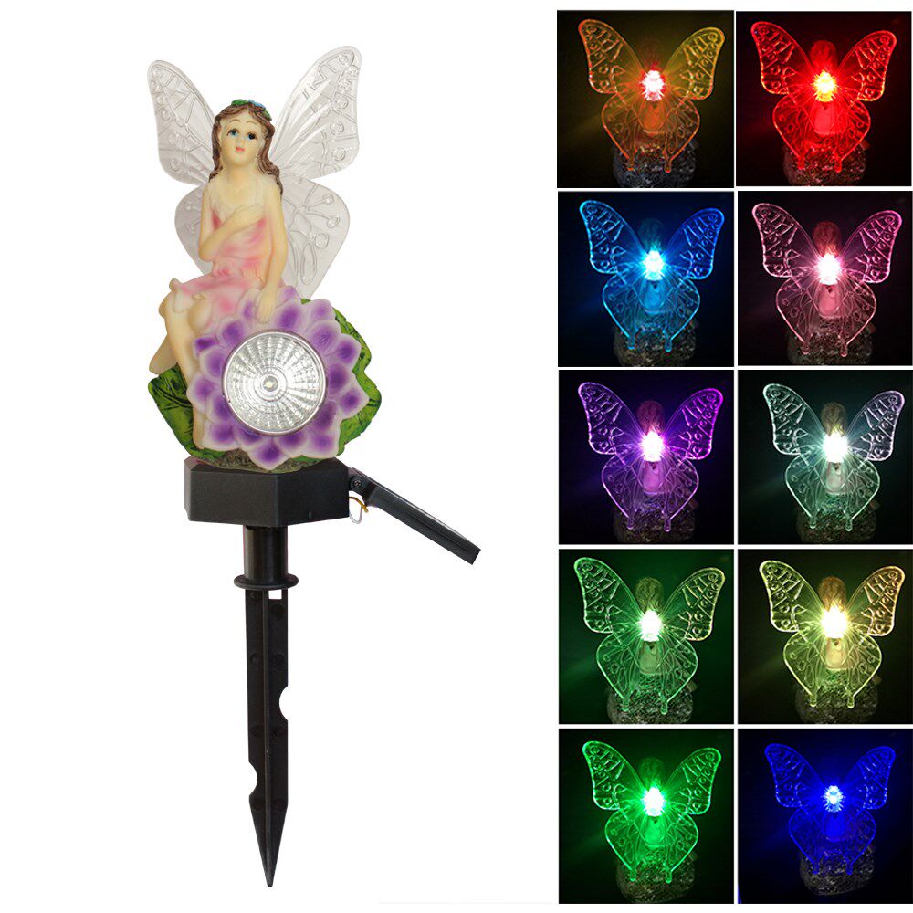 LED Solar Floor Flower Fairy Light Waterproof Garden Courtya
