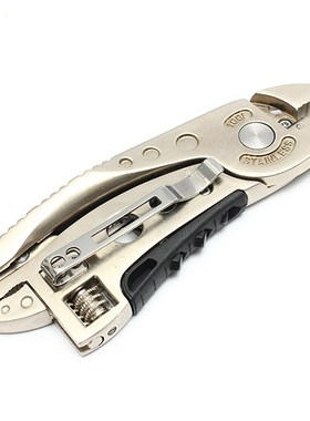 Golden Multitool Adjustable Wrench Jaw+Screwdriver+Pliers+Kn