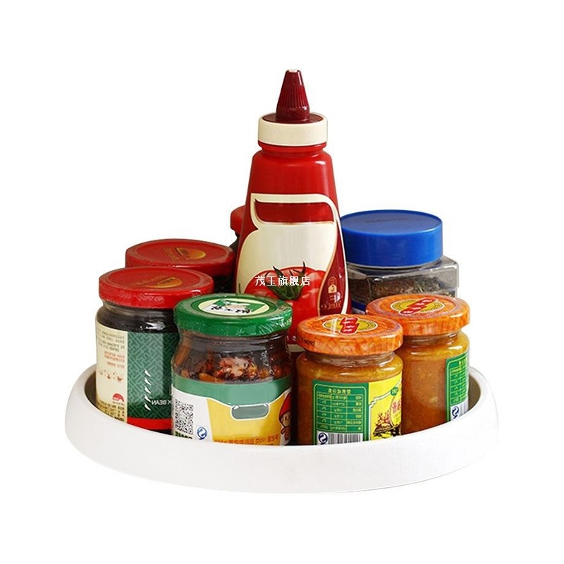 360 Rotatable Round Spice Jar Storage Rack Tray Turntable Ho