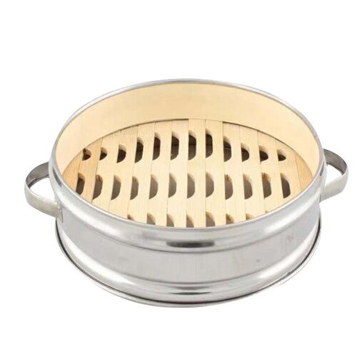 Stainless-Steel Steamer-Basket Bamboo Buns Kitchen for Botto