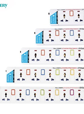 Extension Lead Power Strip Cord Individual Switched Outlet O