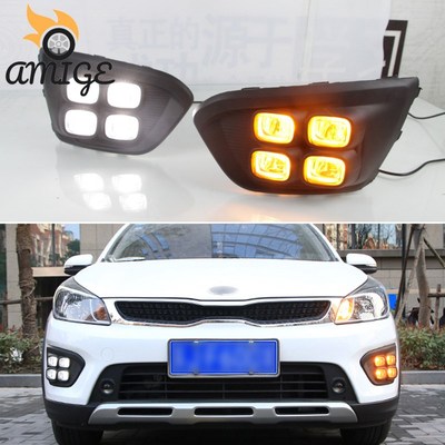 12V LED Daylights  Kia Rio X-line X line 2017 2018 2019 urni
