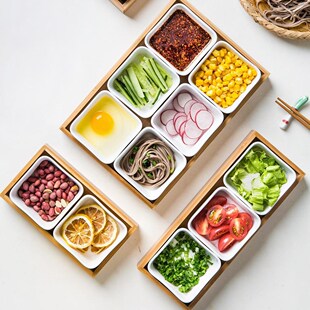 MDZF Ceramic Snack Plate Set Dessert Plate Dry Fruit Tray Sn