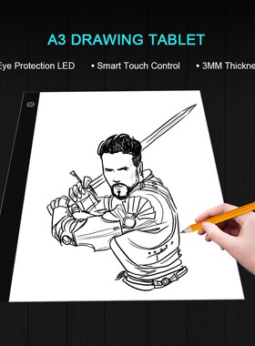 A3 LED Light Tracing Pad Artcraft Light Box Copy Board Large