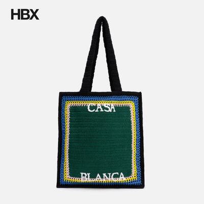 Casablanca Stripe Crochet Bag 托特包 HBX