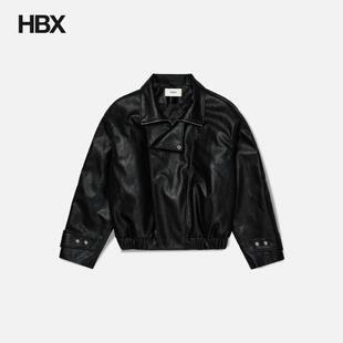 DEINET Faux Leather Bomber Jacket 飞行员夹克 HBX