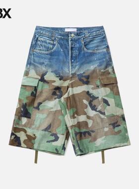 TOLQ Gradation Printed Denim Cargo Shorts 短裤男HBX