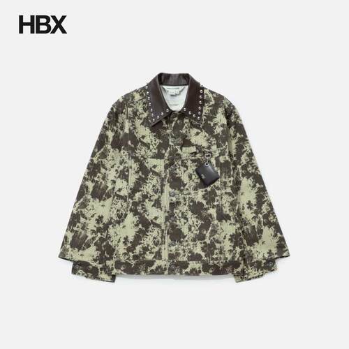 Dhruv Kapoor Distressed Effect Mix Media Jacket 外套男HBX