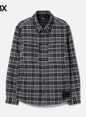 Born x Raised Oversized Embroidered Flannel Shirt 衬衫男HBX