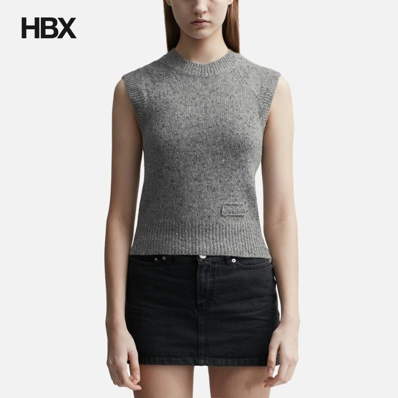 Ami Embroidery Sleeveless Sweater 针织衫马甲女HBX