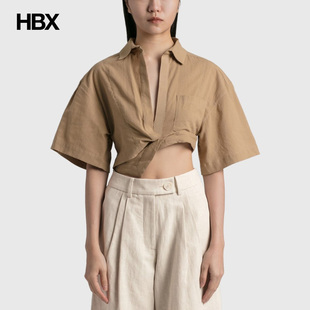 Shirt 女HBX米色 Chemise Jacquemus Capri 恤衫 衬衫