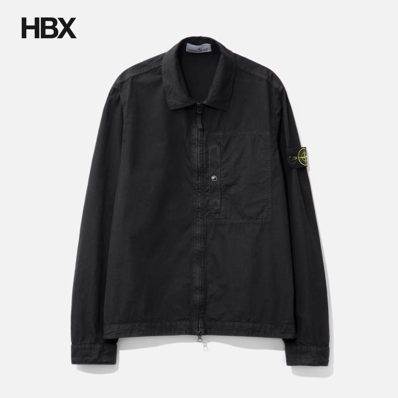 Stone Island/石头岛 Old Effect Cotton Overshirt 衬衫男HBX
