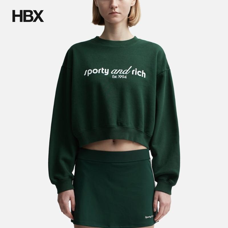Sporty & Rich Tank Cropped Crewneck 无帽卫衣女HBX
