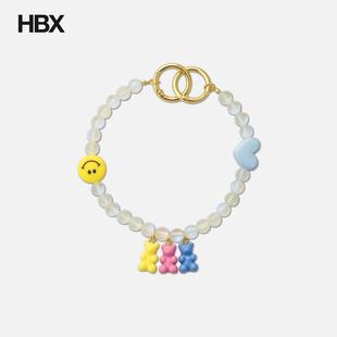 With Bear Bag 匙扣女HBX Crystal Chain Haze