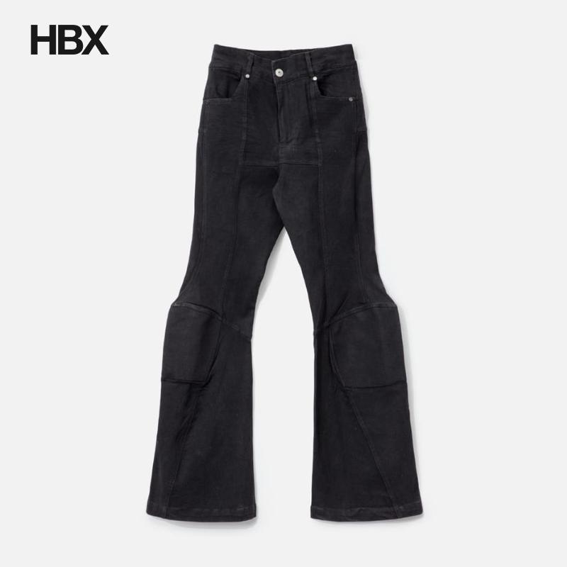 GOLDIE Padded Flared Black Denim Pants 牛仔裤男HBX