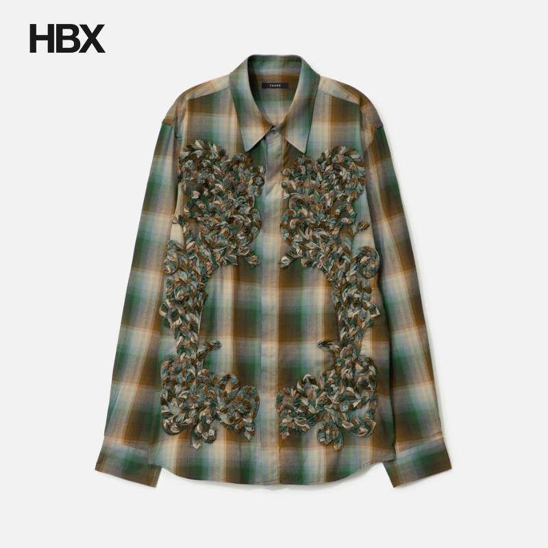 TAAKK Check Embroidery Shirt 长袖衬衫男HBX