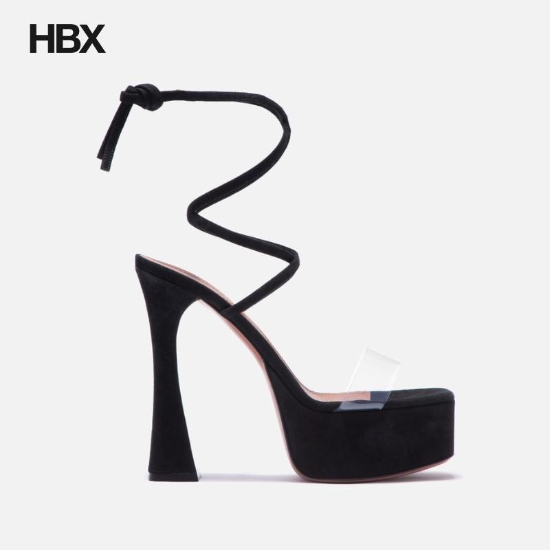Amina Muaddi Sita Platform Sandals 高跟鞋女HBX