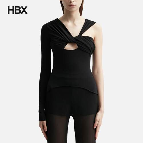 Nensi Dojaka ONE SHOULDER ASYMMETRICAL DRAPED TOP 上衣女HBX