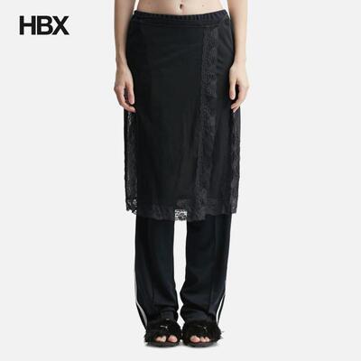 pushBUTTON Skirt Layered Track Pants 长裤女HBX