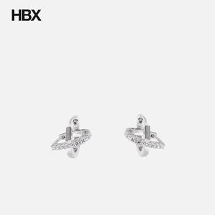 MIDNIGHTFACTORY Dual-hoops Tangled Two-Way Earrings 耳饰HBX