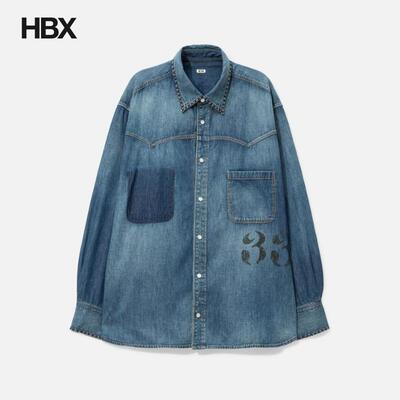 KHOKI Hand-Embroidered Denim Shirt 恤衫男HBX