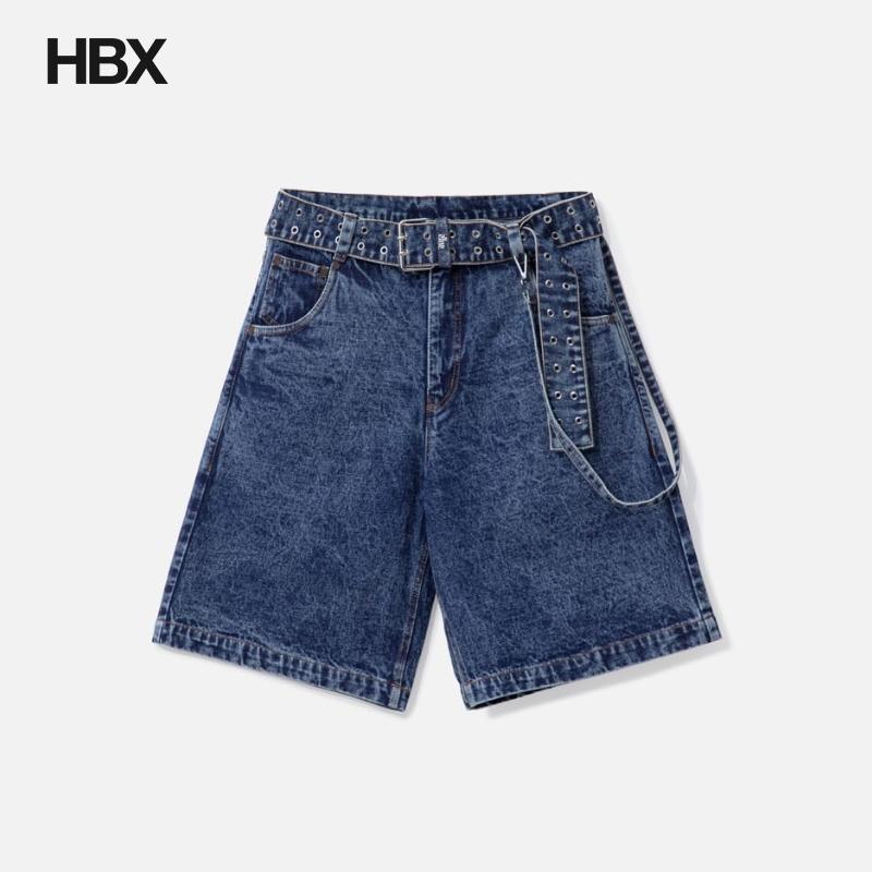 DHRUV KAPOOR BAGGY SHORTS WITH BELT 短裤 HBX