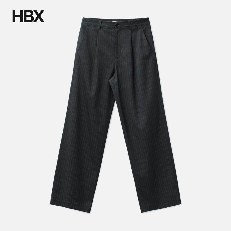Glowny G Gentle Wide Leg Pinstripe Pants 长裤女HBX - 实物图