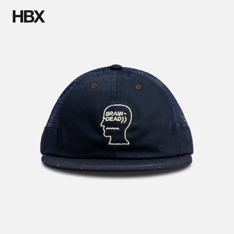 Brain Dead Logohead Long Brim Mesh Panel Hat 鸭舌帽男HBX