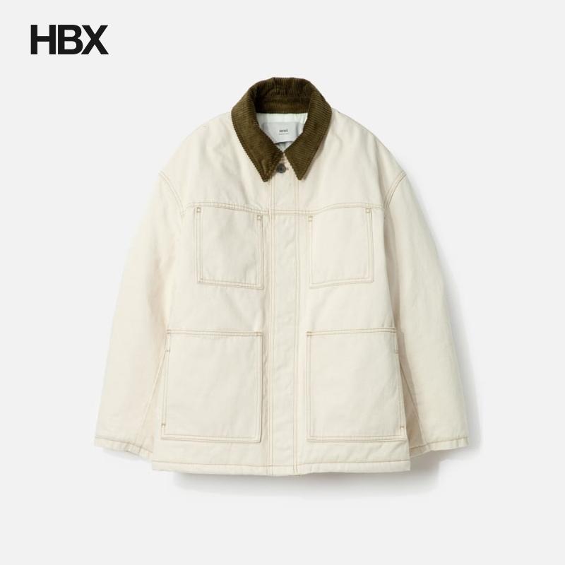 Ami White Cotton Padded Worker Jacket 外套男HBX