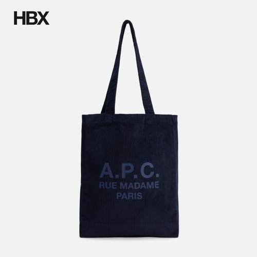 A.P.C. Journal Satchel 灯芯绒字母APC斜挎包 HBX
