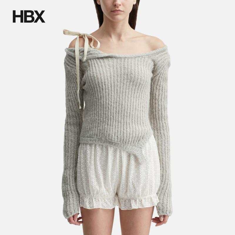 GLOWNY ISA Asymmetrical Knit Top 针织衫女HBX