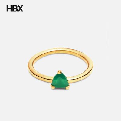 SUOT Studio Half Cut Mini Green Chalcedony Ring 戒指女HBX