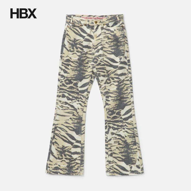 STOCKHOLM SURFBOARD CLUB Printed Bootcut Jeans 长裤男HBX
