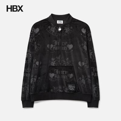 Pleasures x Juicy Couture Crest Velour Quarter 无帽卫衣男HBX