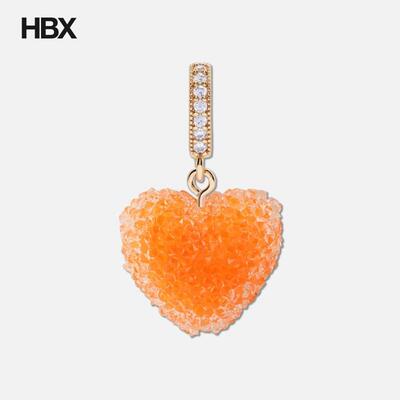 Crystal Haze Jelly Heart Pendant 项链女HBX