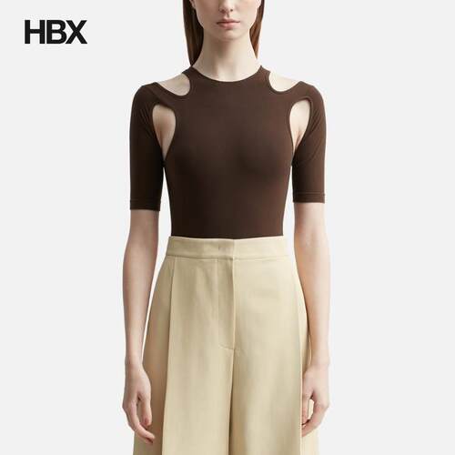 Andreadamo Cut-Out Detail Sculpted Body Top 连体衣女HBX