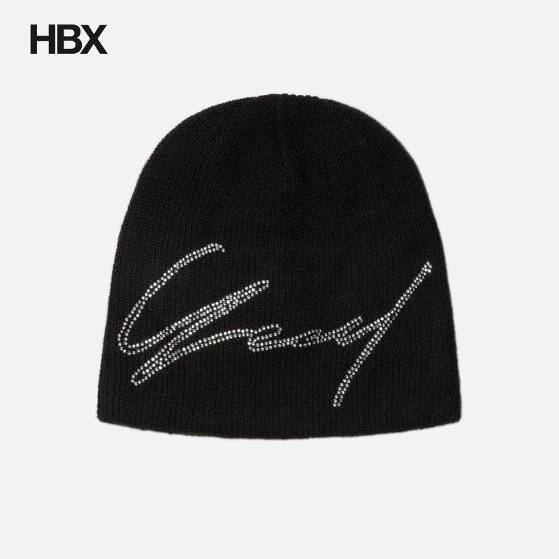 YEEL Signature Cubic Beanie Black 针织帽女HBX