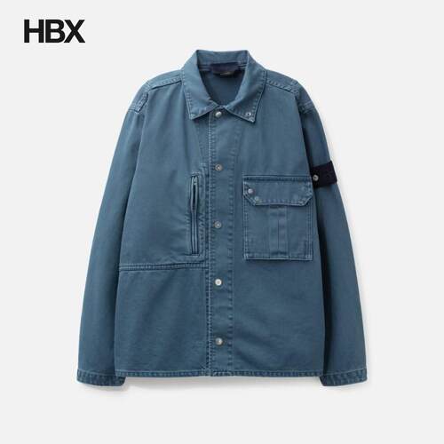 Stone Island/石头岛 Denim Indigo Comfort Fit 衬衫男HBX