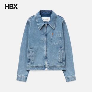 Contrasted Ami de Coeur Zipped Jacket 牛仔外套 HBX